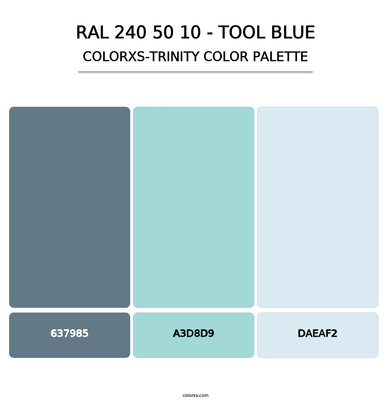 RAL 240 50 10 - Tool Blue - Colorxs Trinity Palette