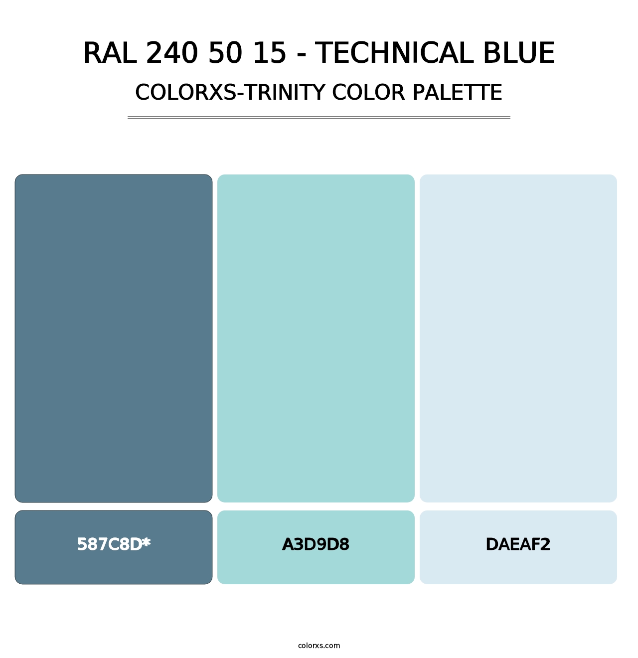 RAL 240 50 15 - Technical Blue - Colorxs Trinity Palette