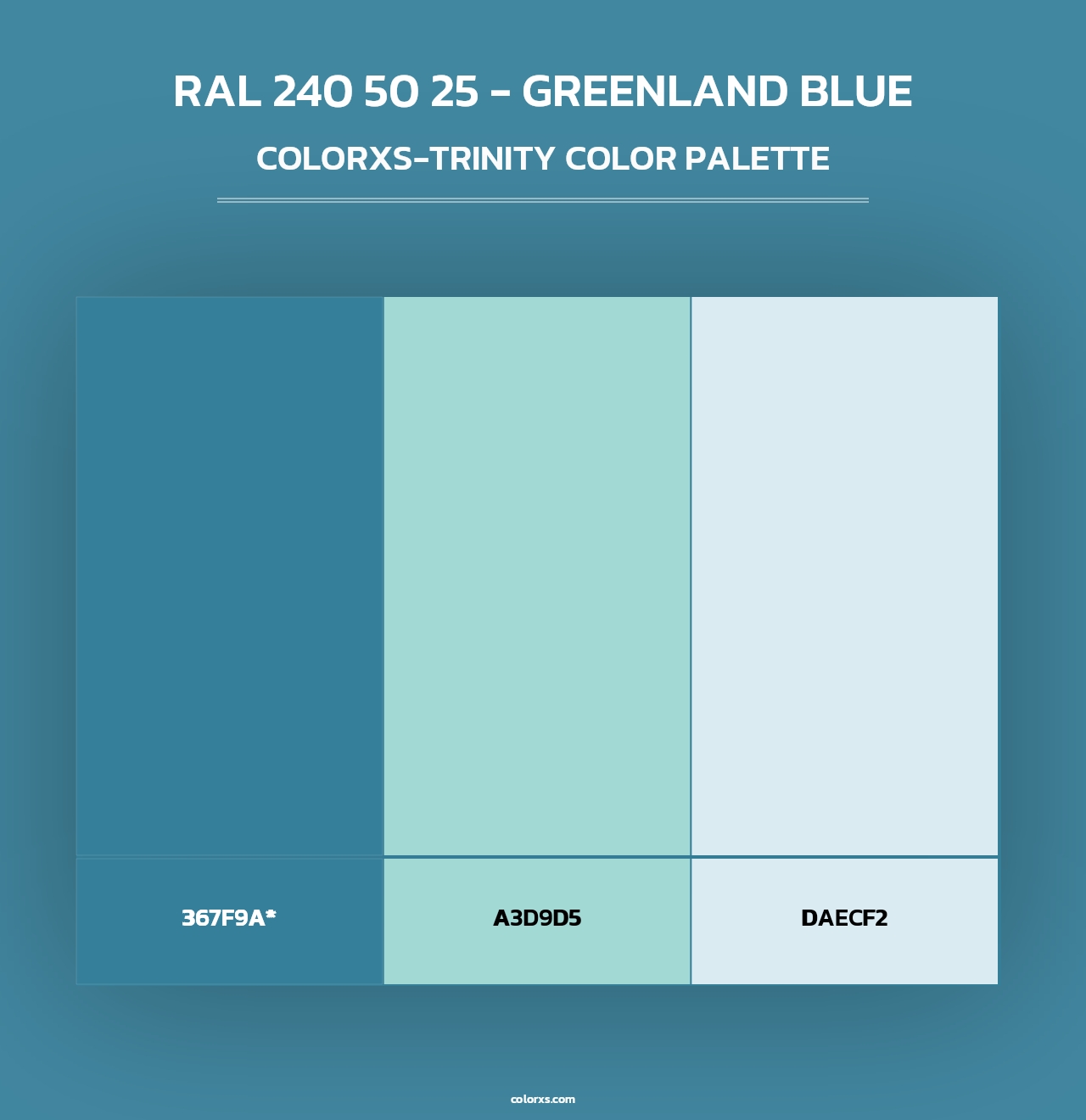 RAL 240 50 25 - Greenland Blue - Colorxs Trinity Palette