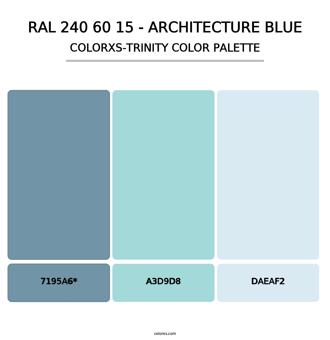 RAL 240 60 15 - Architecture Blue - Colorxs Trinity Palette