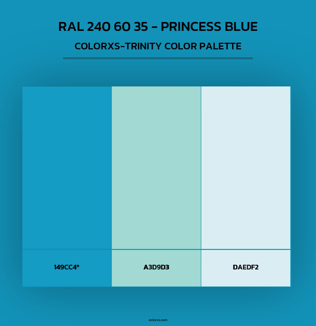 RAL 240 60 35 - Princess Blue - Colorxs Trinity Palette