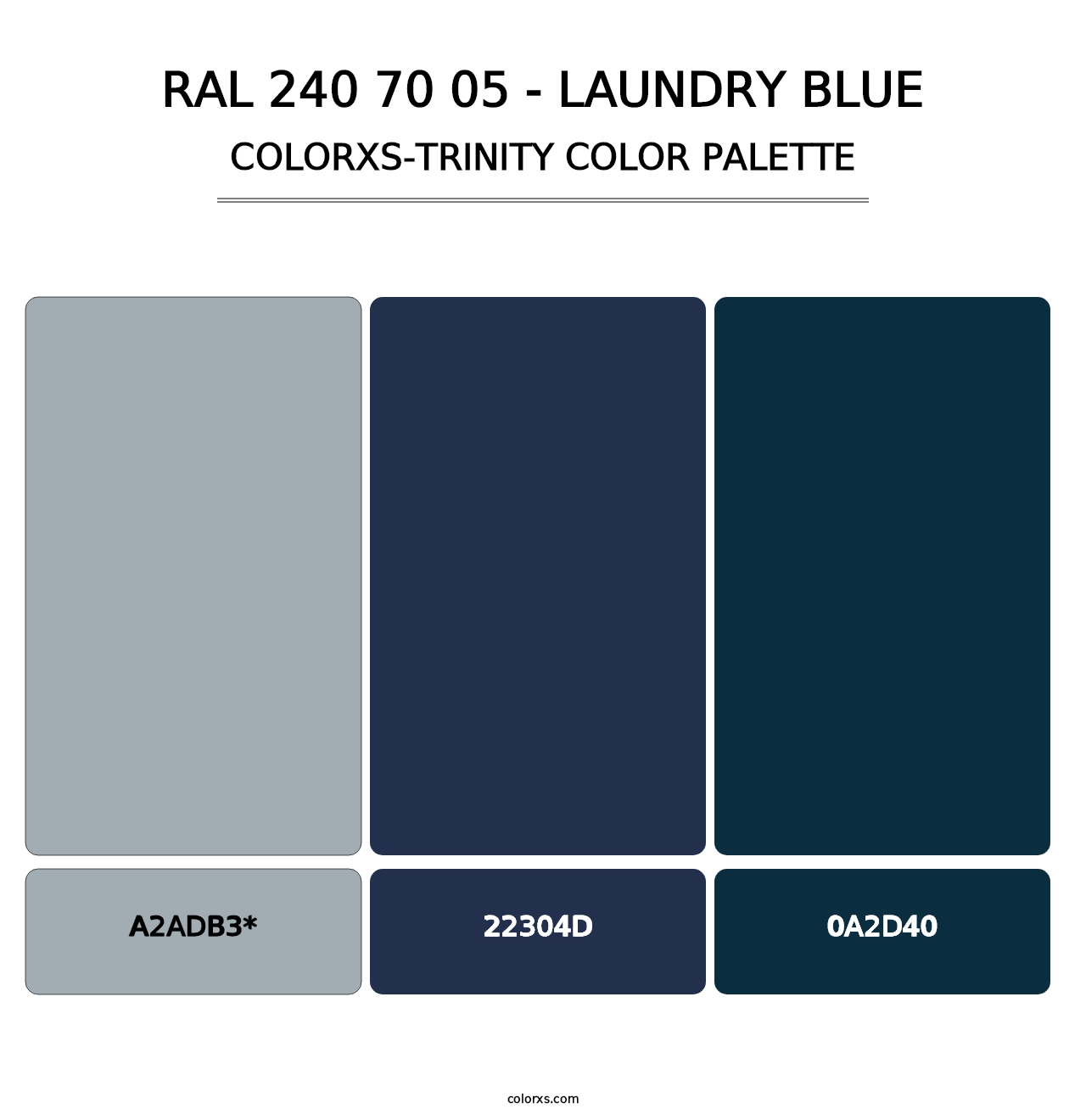 RAL 240 70 05 - Laundry Blue - Colorxs Trinity Palette