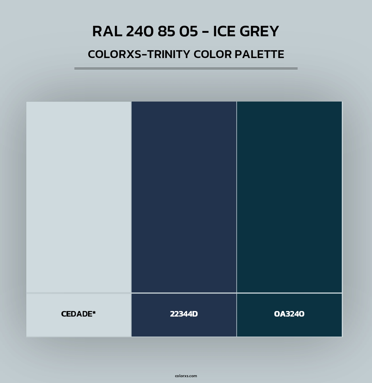 RAL 240 85 05 - Ice Grey - Colorxs Trinity Palette