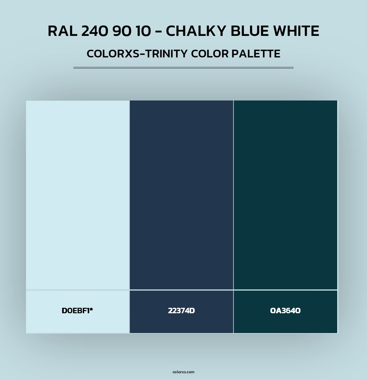 RAL 240 90 10 - Chalky Blue White - Colorxs Trinity Palette