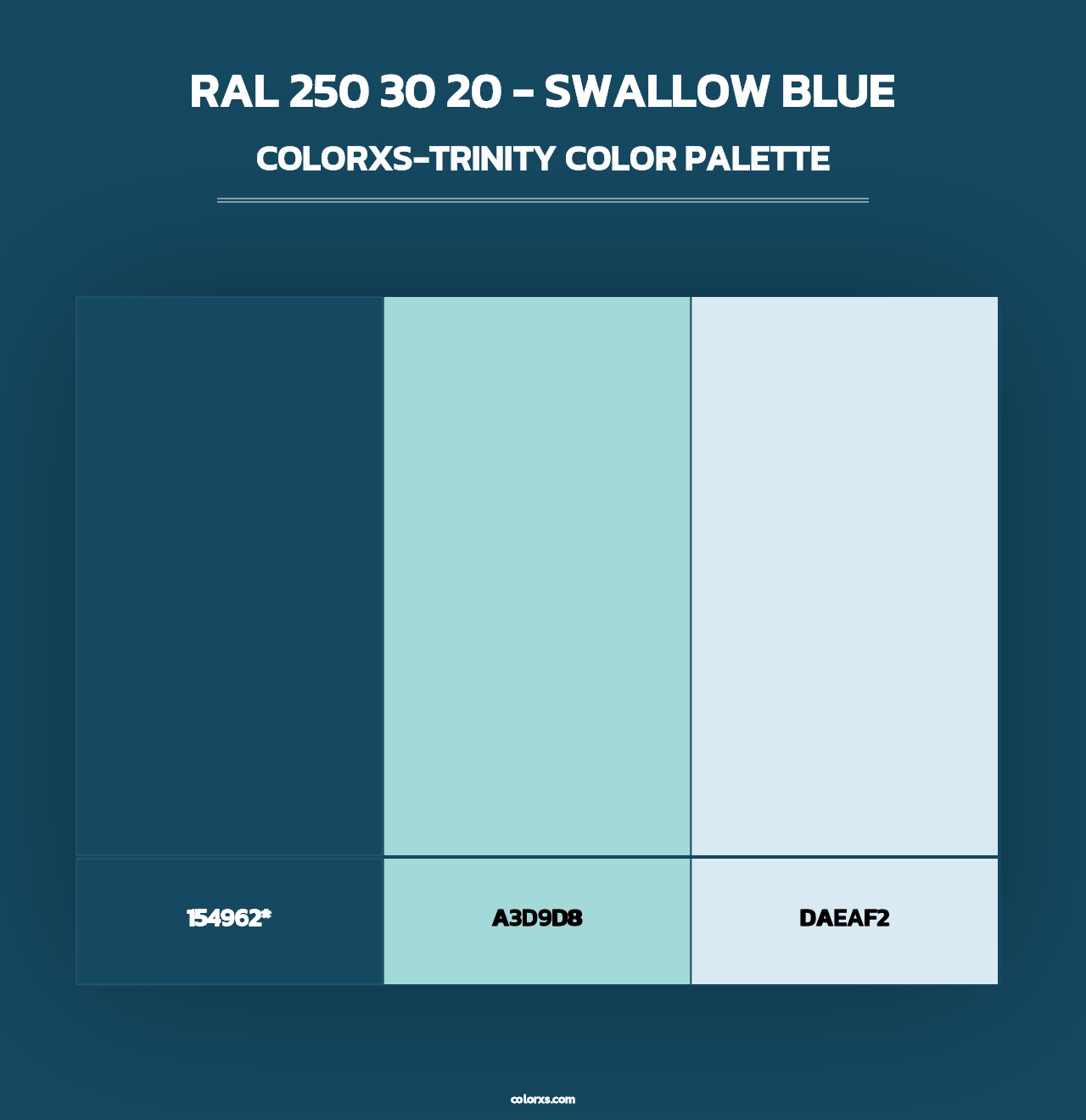 RAL 250 30 20 - Swallow Blue - Colorxs Trinity Palette