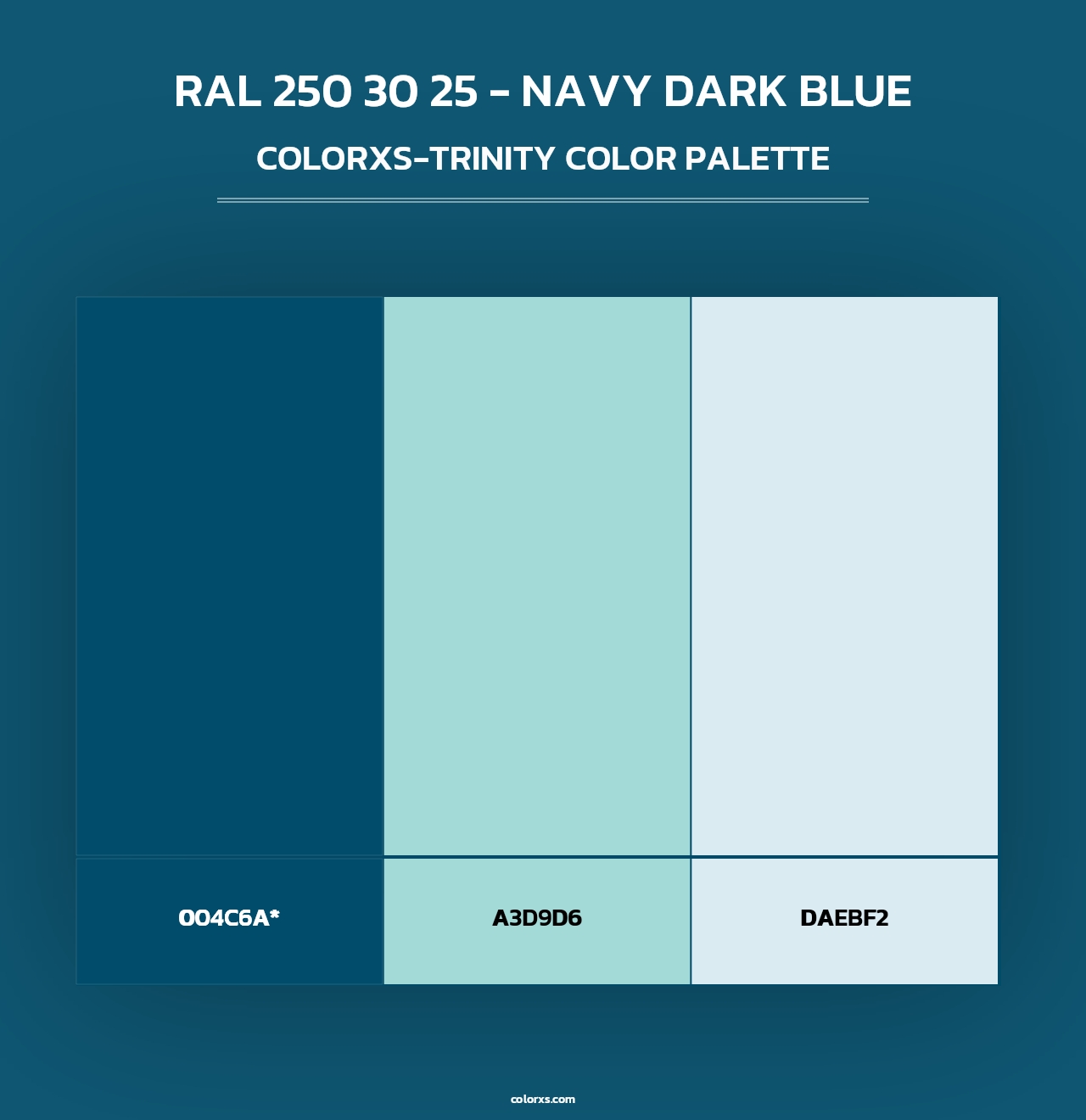 RAL 250 30 25 - Navy Dark Blue - Colorxs Trinity Palette