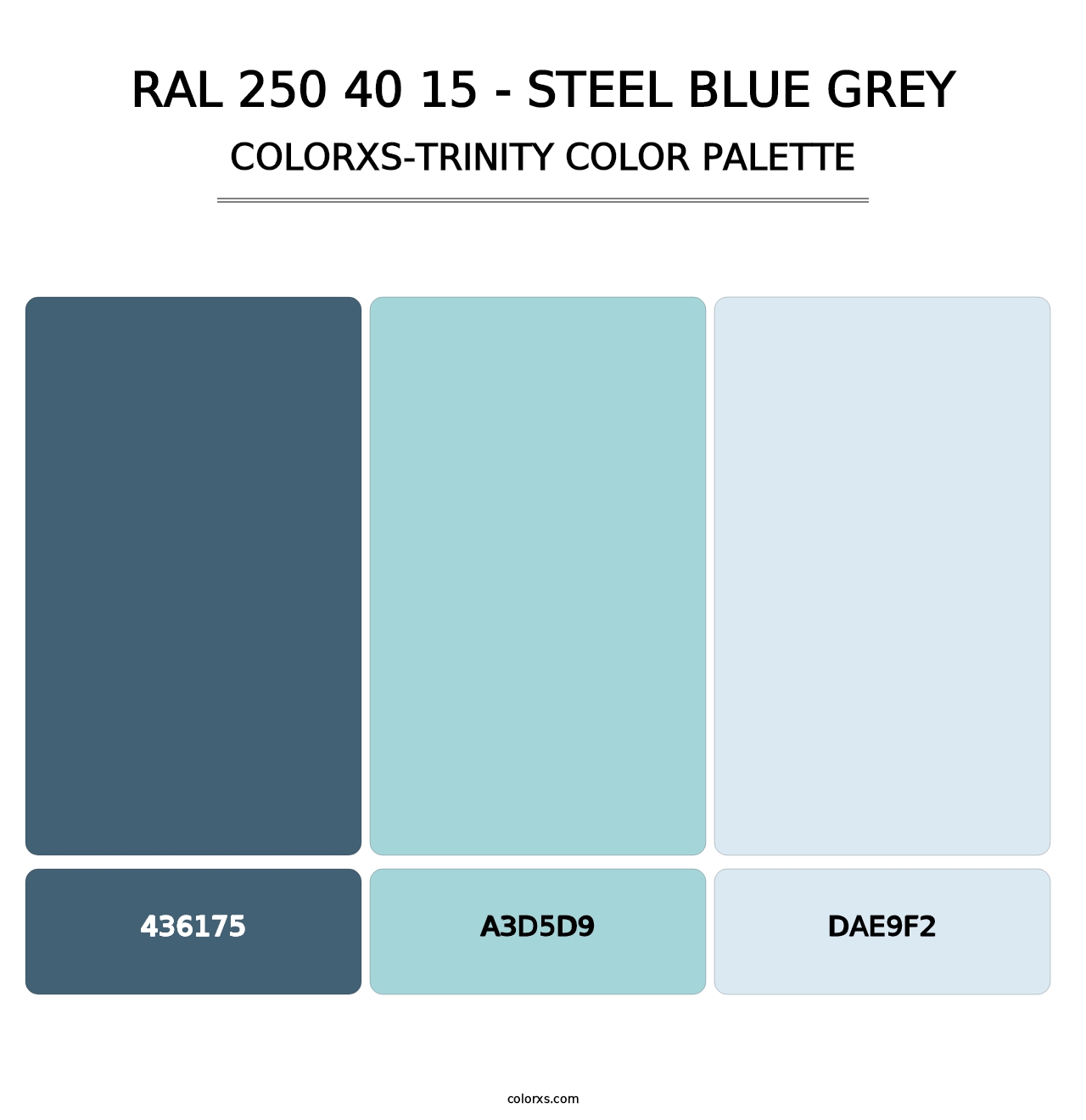 RAL 250 40 15 - Steel Blue Grey - Colorxs Trinity Palette
