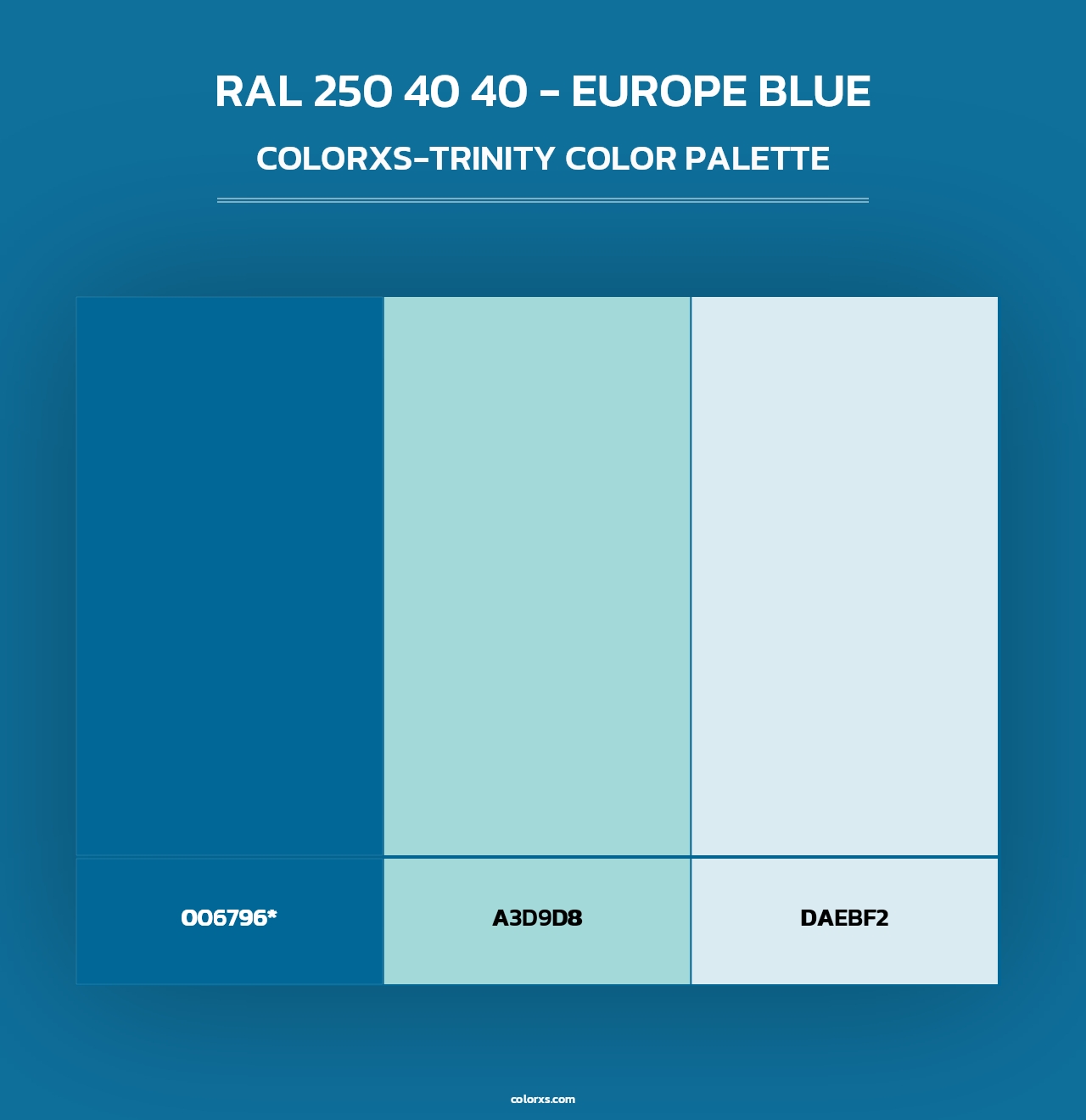 RAL 250 40 40 - Europe Blue - Colorxs Trinity Palette