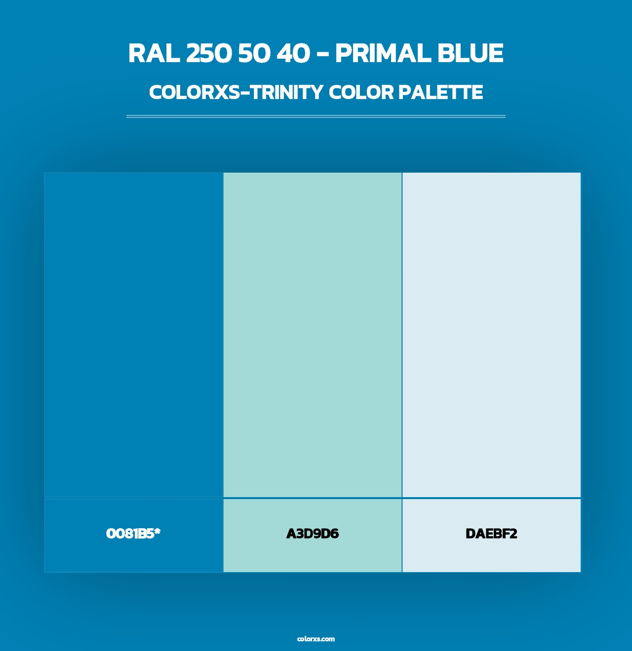 RAL 250 50 40 - Primal Blue - Colorxs Trinity Palette