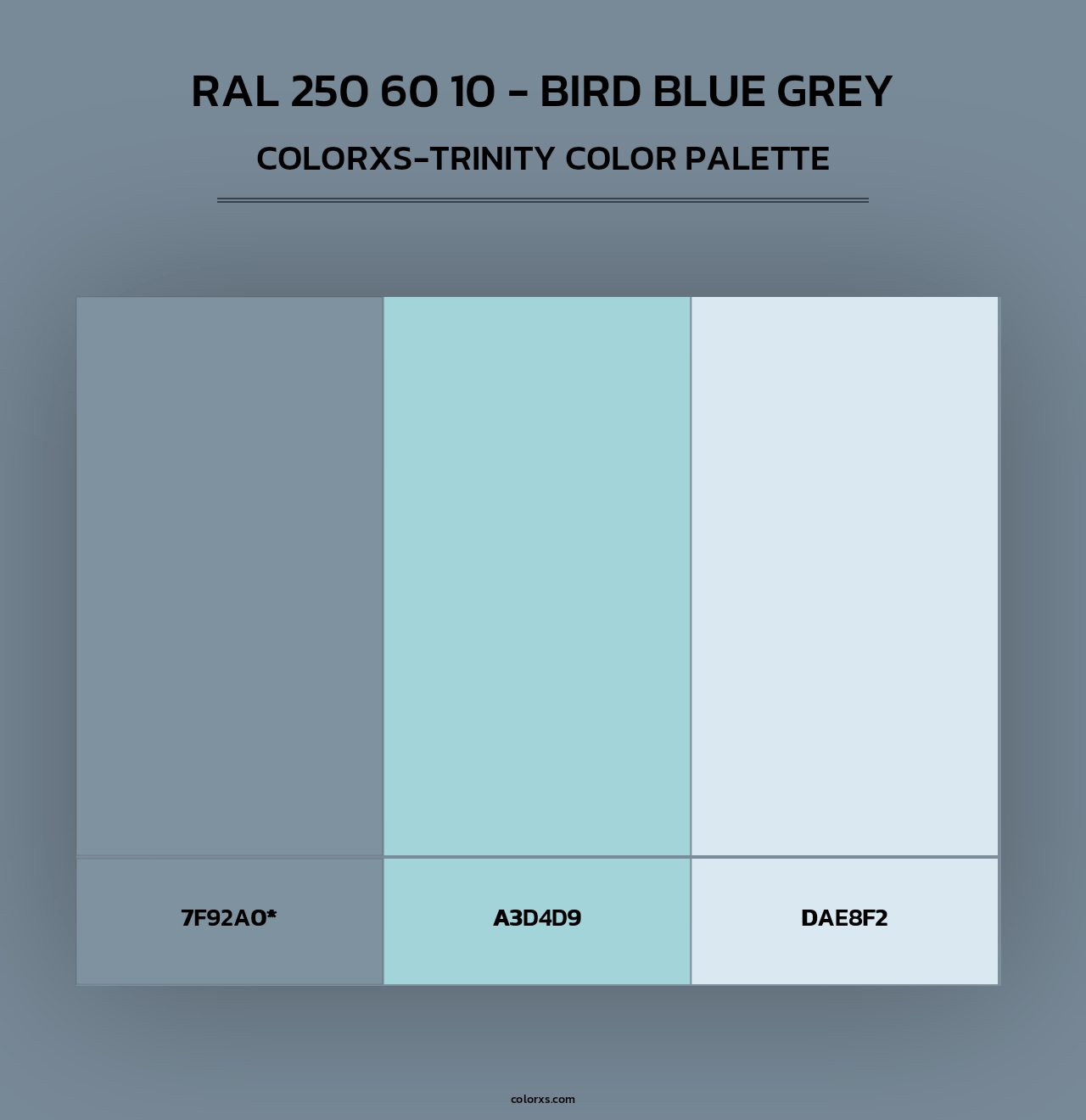 RAL 250 60 10 - Bird Blue Grey - Colorxs Trinity Palette