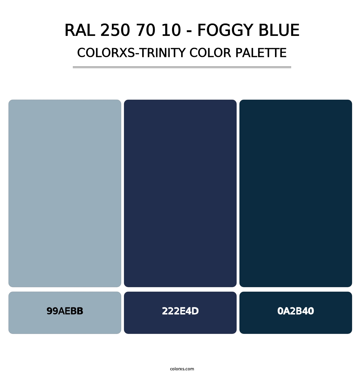 RAL 250 70 10 - Foggy Blue - Colorxs Trinity Palette