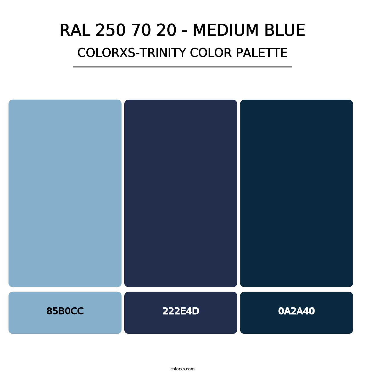 RAL 250 70 20 - Medium Blue - Colorxs Trinity Palette