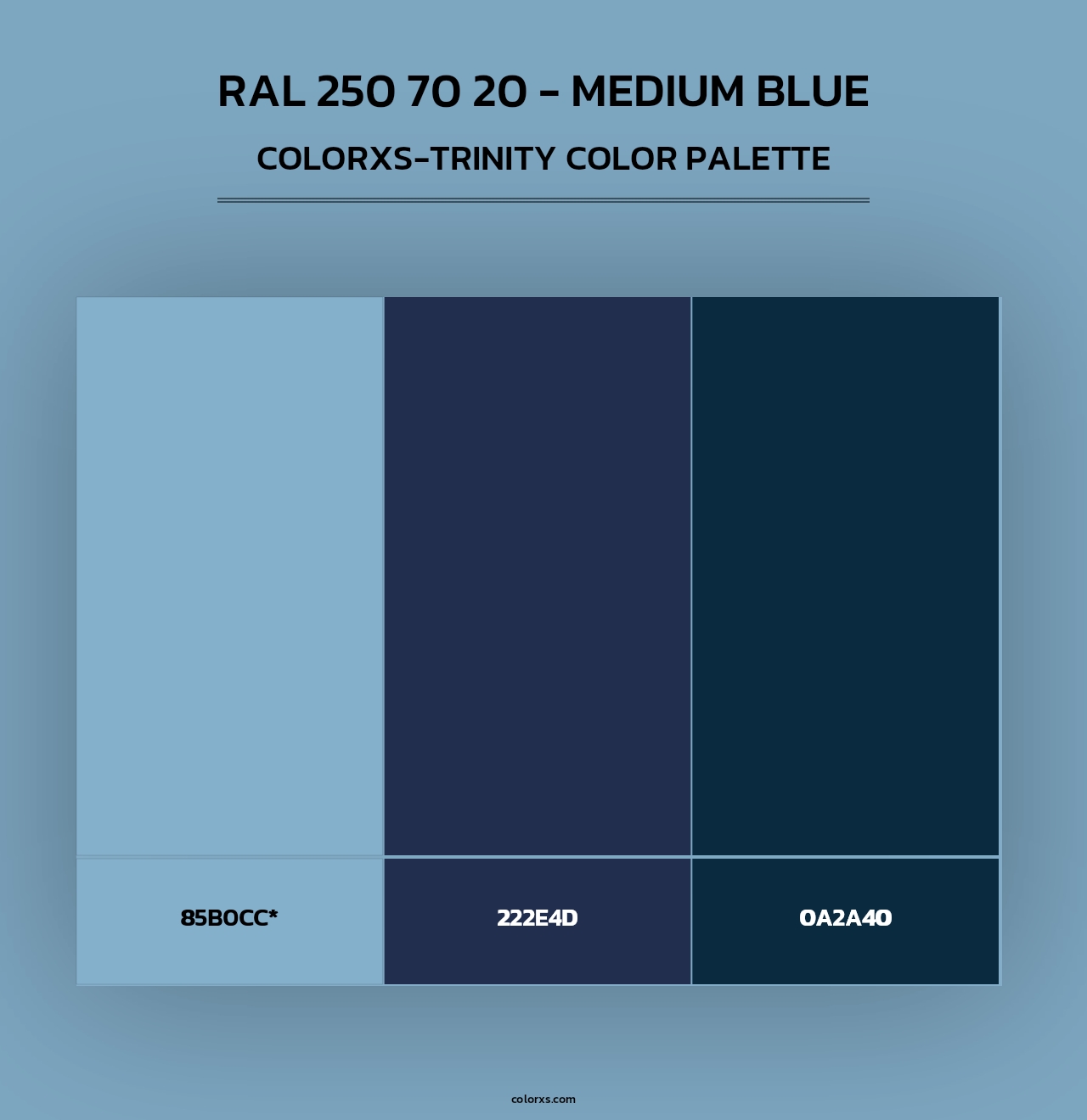 RAL 250 70 20 - Medium Blue - Colorxs Trinity Palette