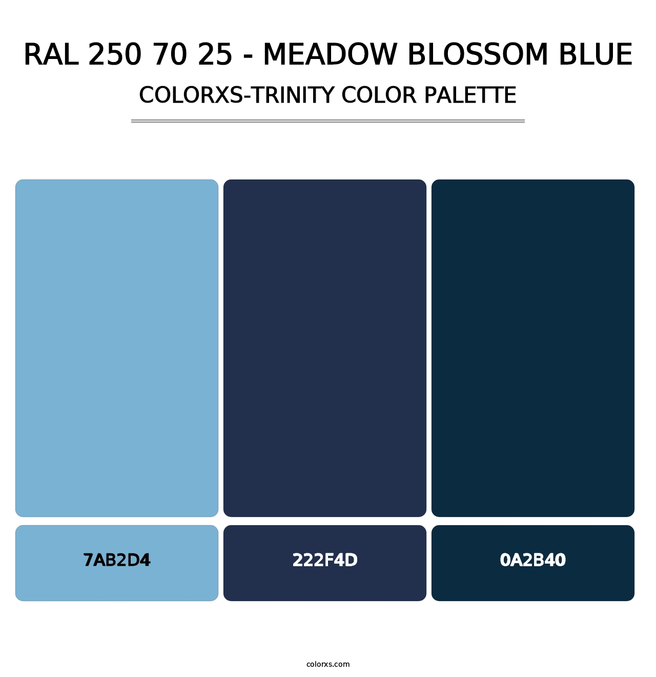 RAL 250 70 25 - Meadow Blossom Blue - Colorxs Trinity Palette