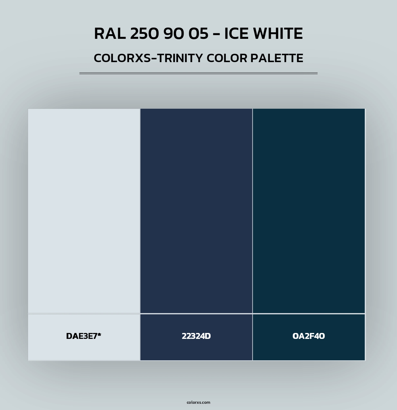 RAL 250 90 05 - Ice White - Colorxs Trinity Palette
