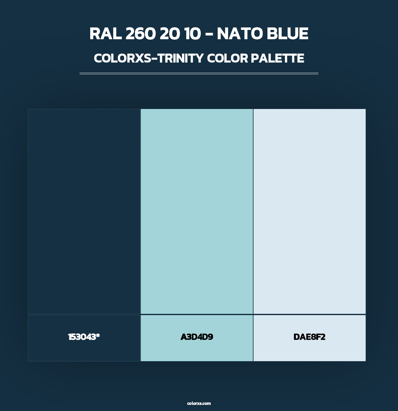 RAL 260 20 10 - Nato Blue - Colorxs Trinity Palette