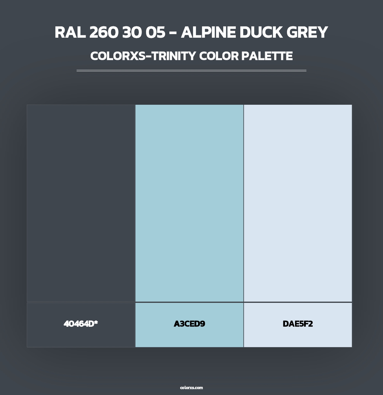 RAL 260 30 05 - Alpine Duck Grey - Colorxs Trinity Palette