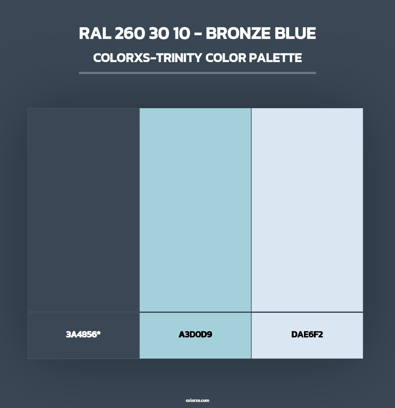 RAL 260 30 10 - Bronze Blue - Colorxs Trinity Palette