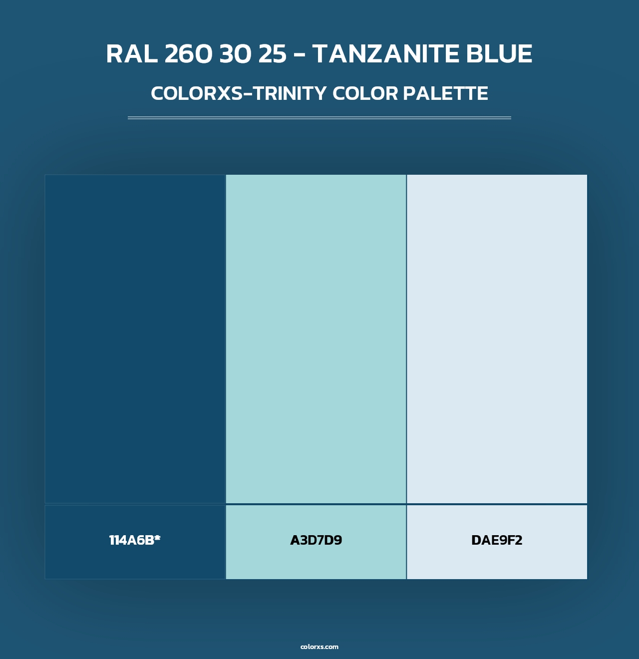 RAL 260 30 25 - Tanzanite Blue - Colorxs Trinity Palette
