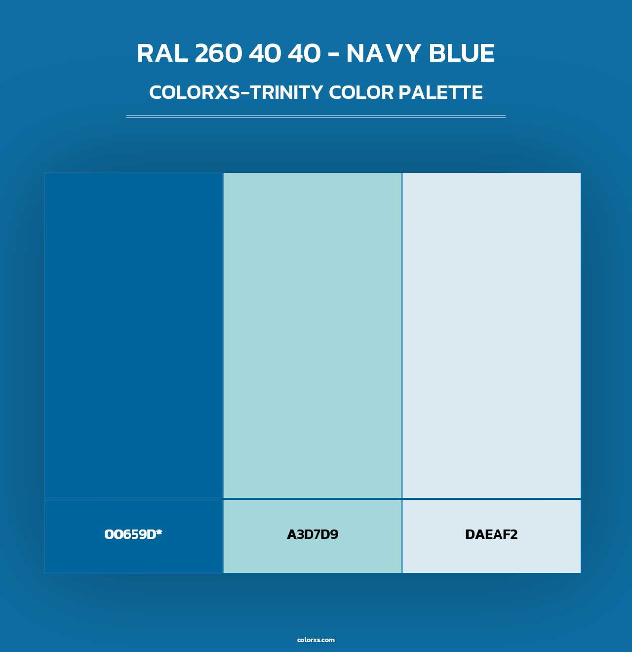 RAL 260 40 40 - Navy Blue - Colorxs Trinity Palette