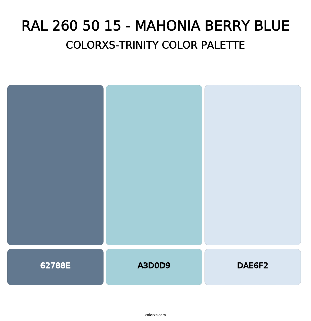 RAL 260 50 15 - Mahonia Berry Blue - Colorxs Trinity Palette