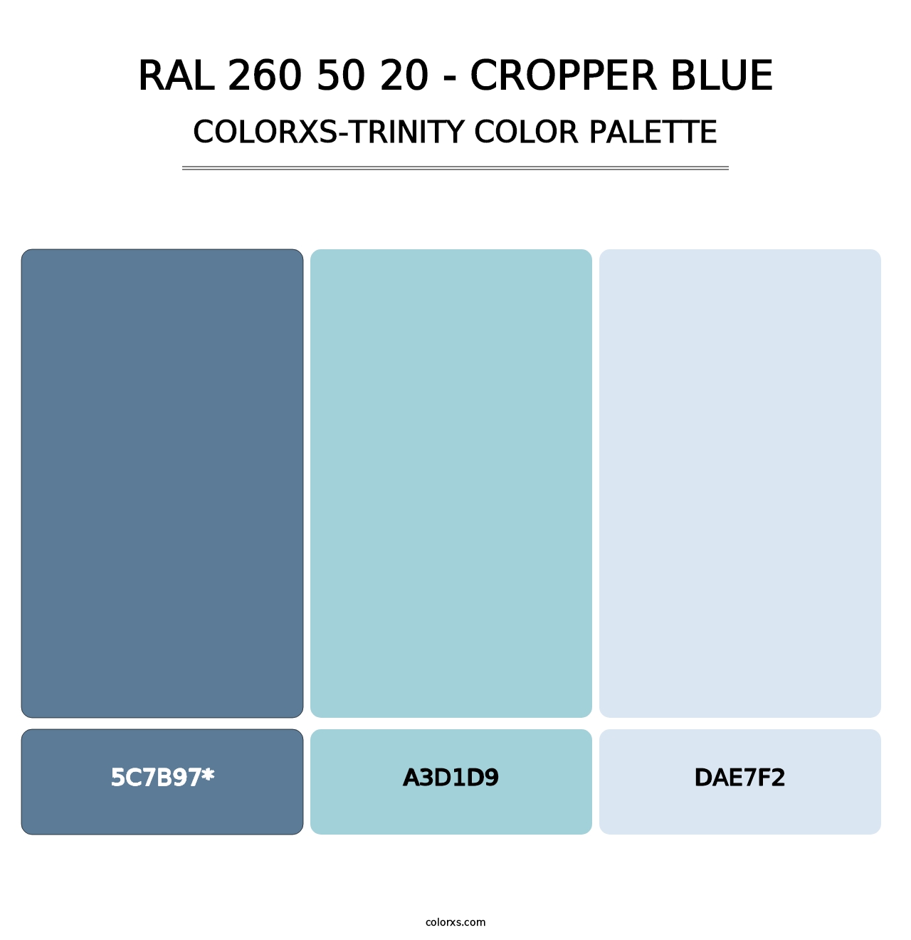 RAL 260 50 20 - Cropper Blue - Colorxs Trinity Palette