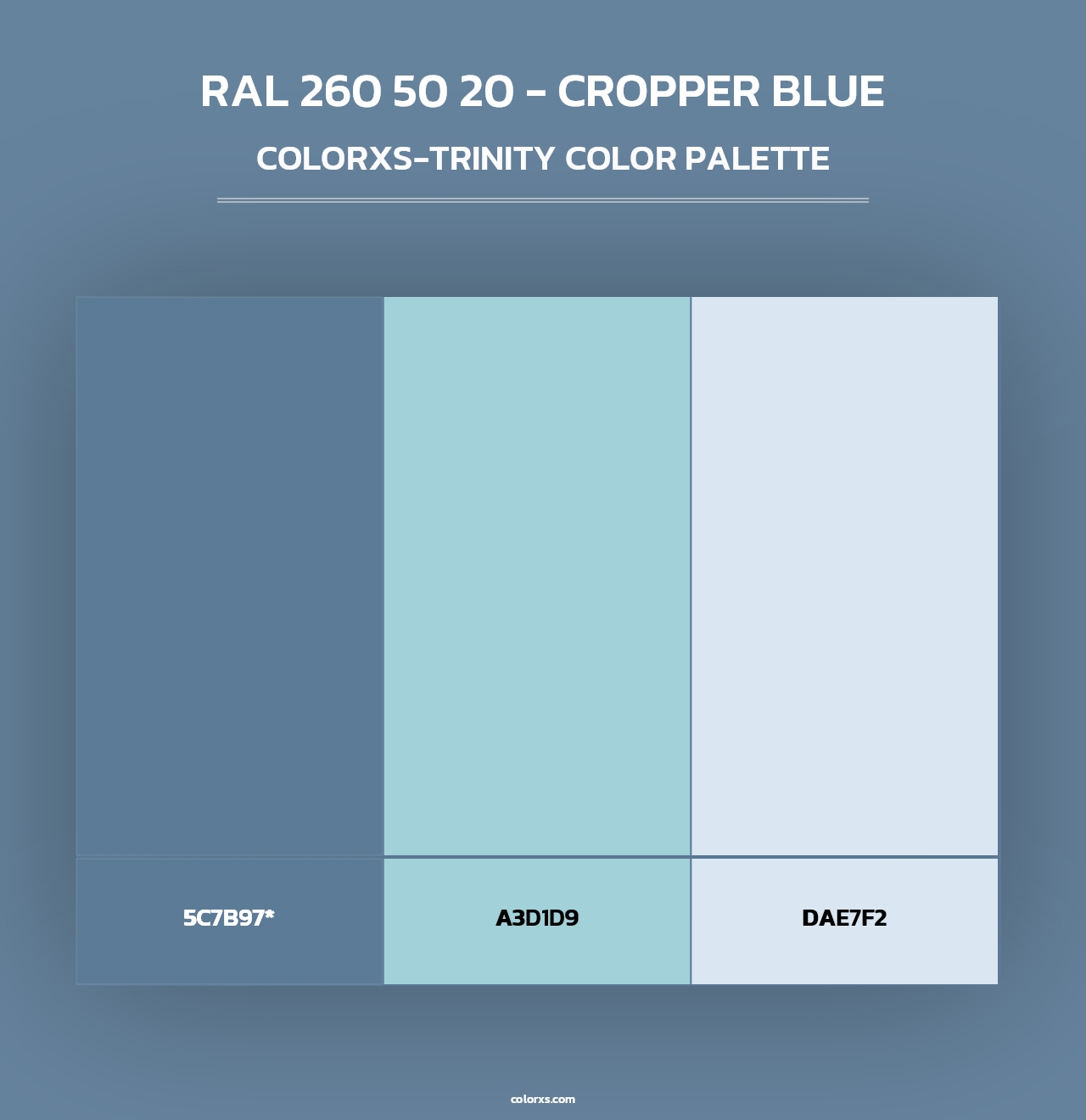 RAL 260 50 20 - Cropper Blue - Colorxs Trinity Palette