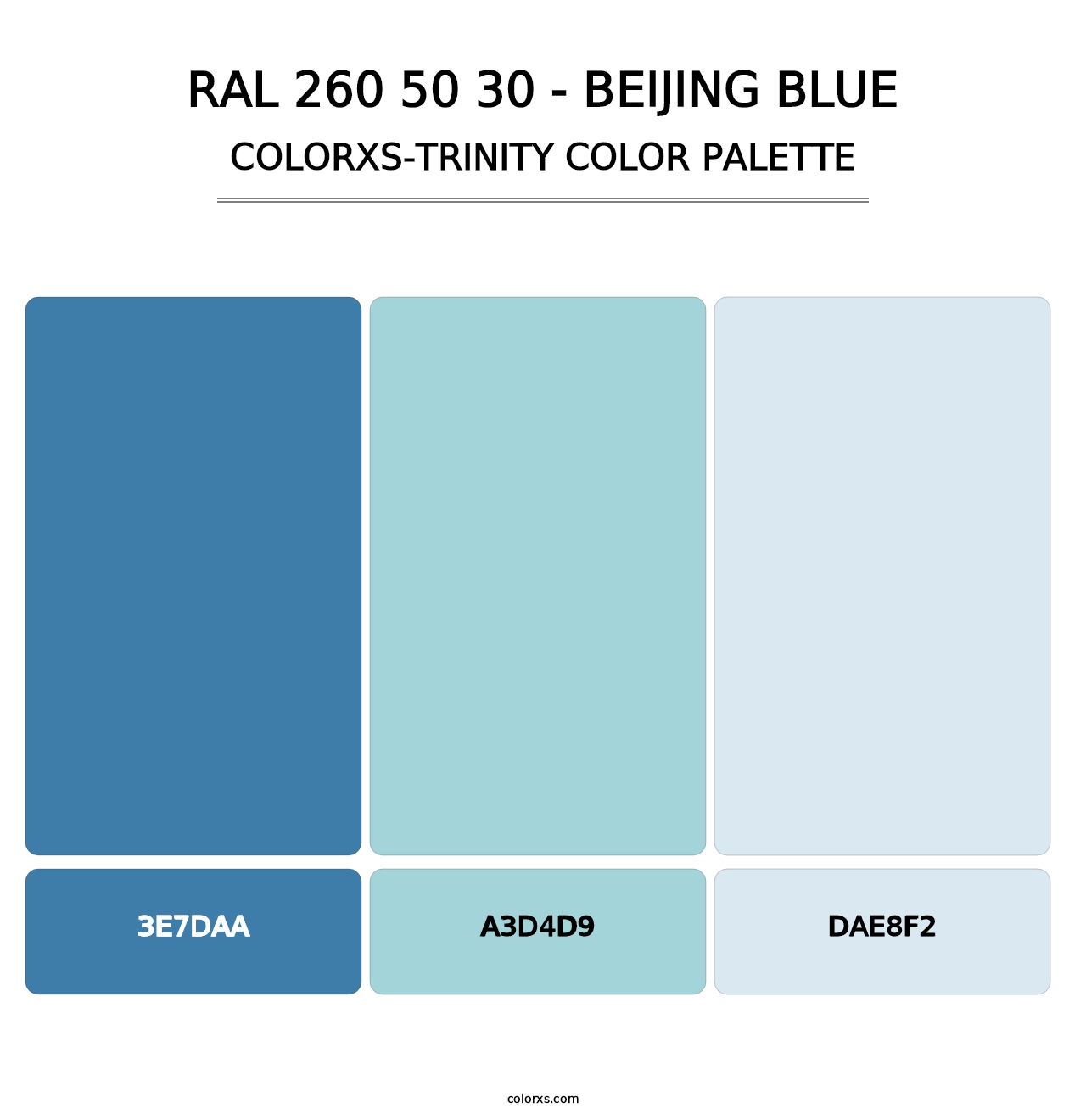 RAL 260 50 30 - Beijing Blue - Colorxs Trinity Palette