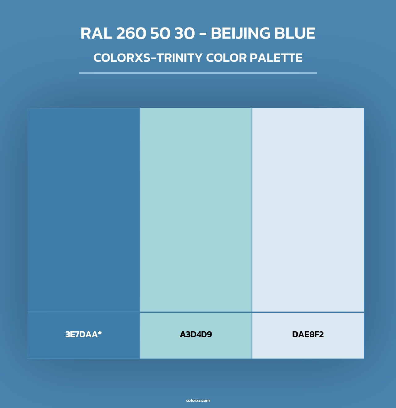 RAL 260 50 30 - Beijing Blue - Colorxs Trinity Palette