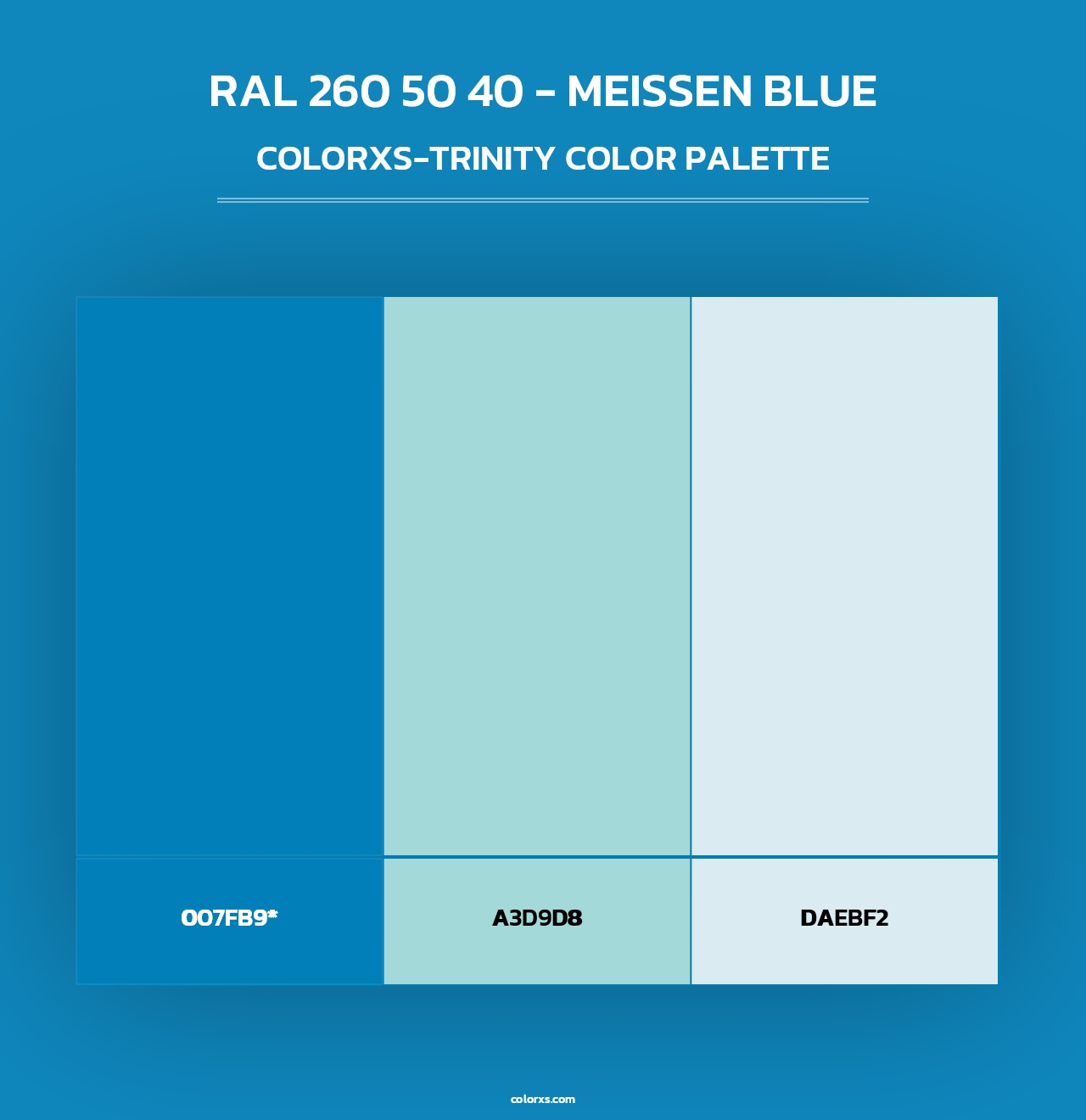 RAL 260 50 40 - Meissen Blue - Colorxs Trinity Palette
