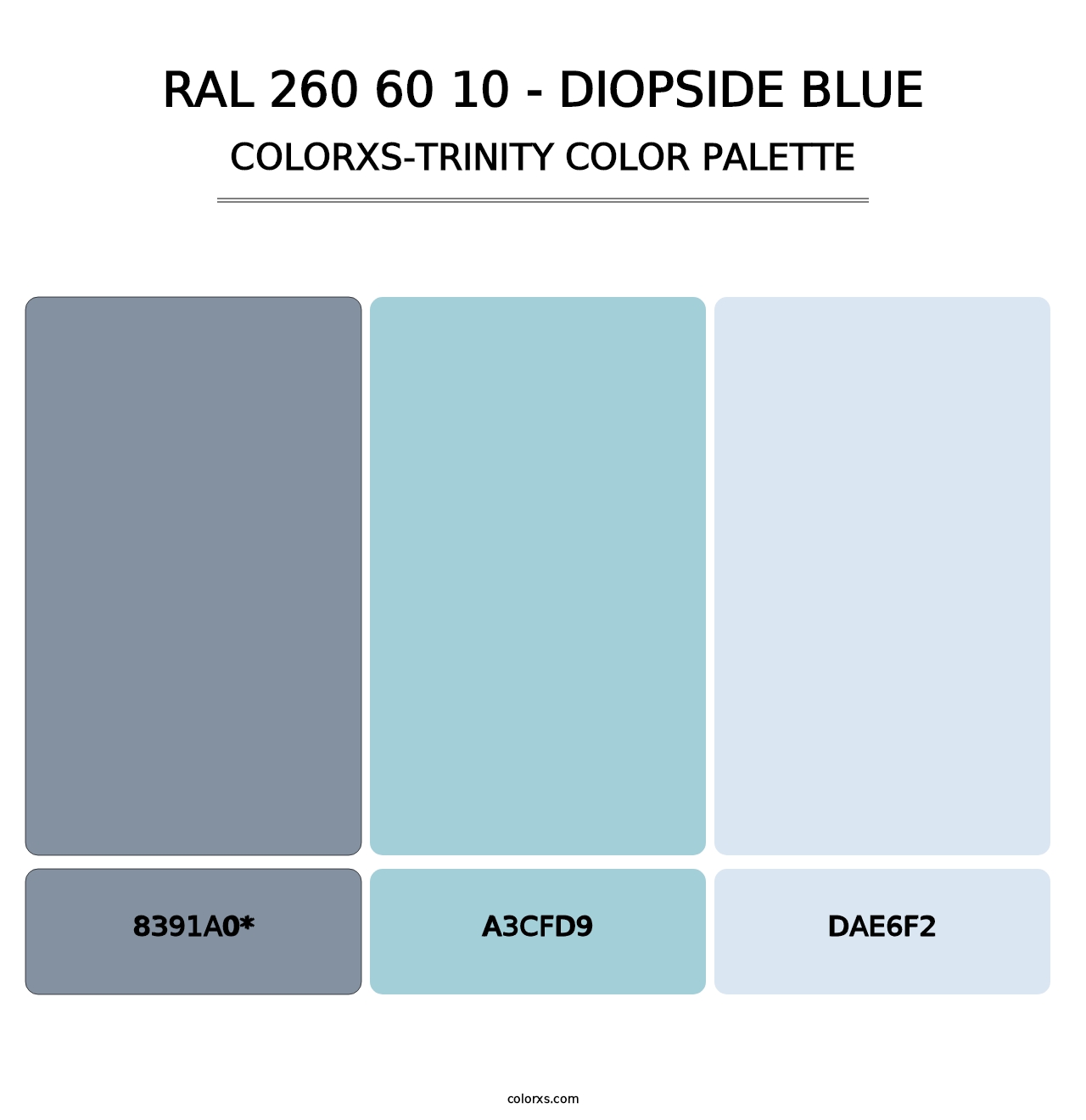 RAL 260 60 10 - Diopside Blue - Colorxs Trinity Palette