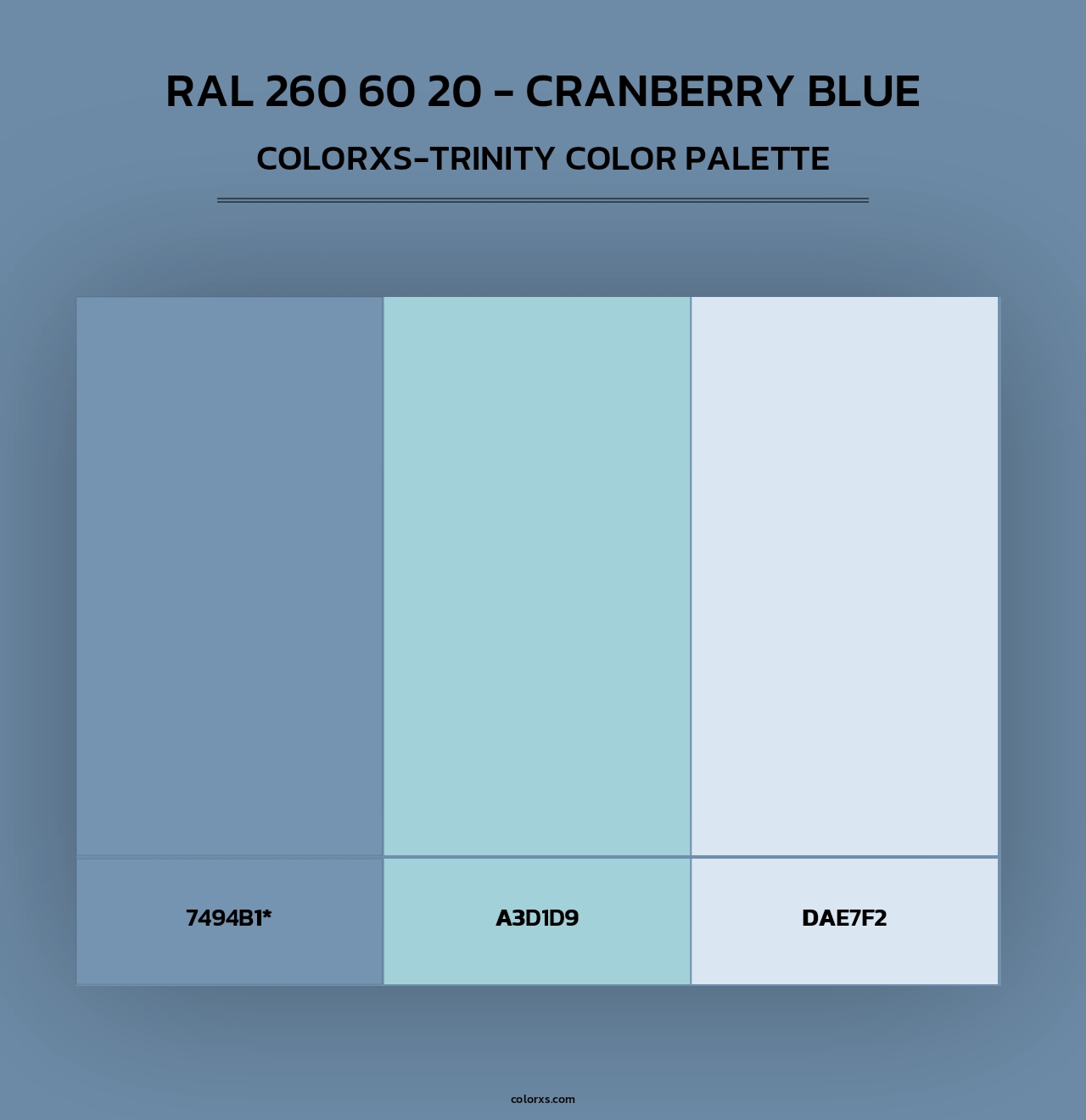 RAL 260 60 20 - Cranberry Blue - Colorxs Trinity Palette
