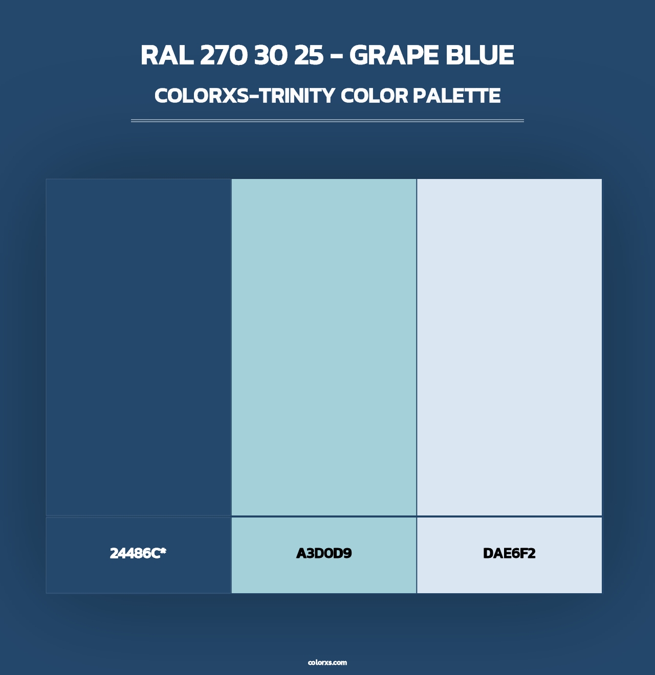 RAL 270 30 25 - Grape Blue - Colorxs Trinity Palette