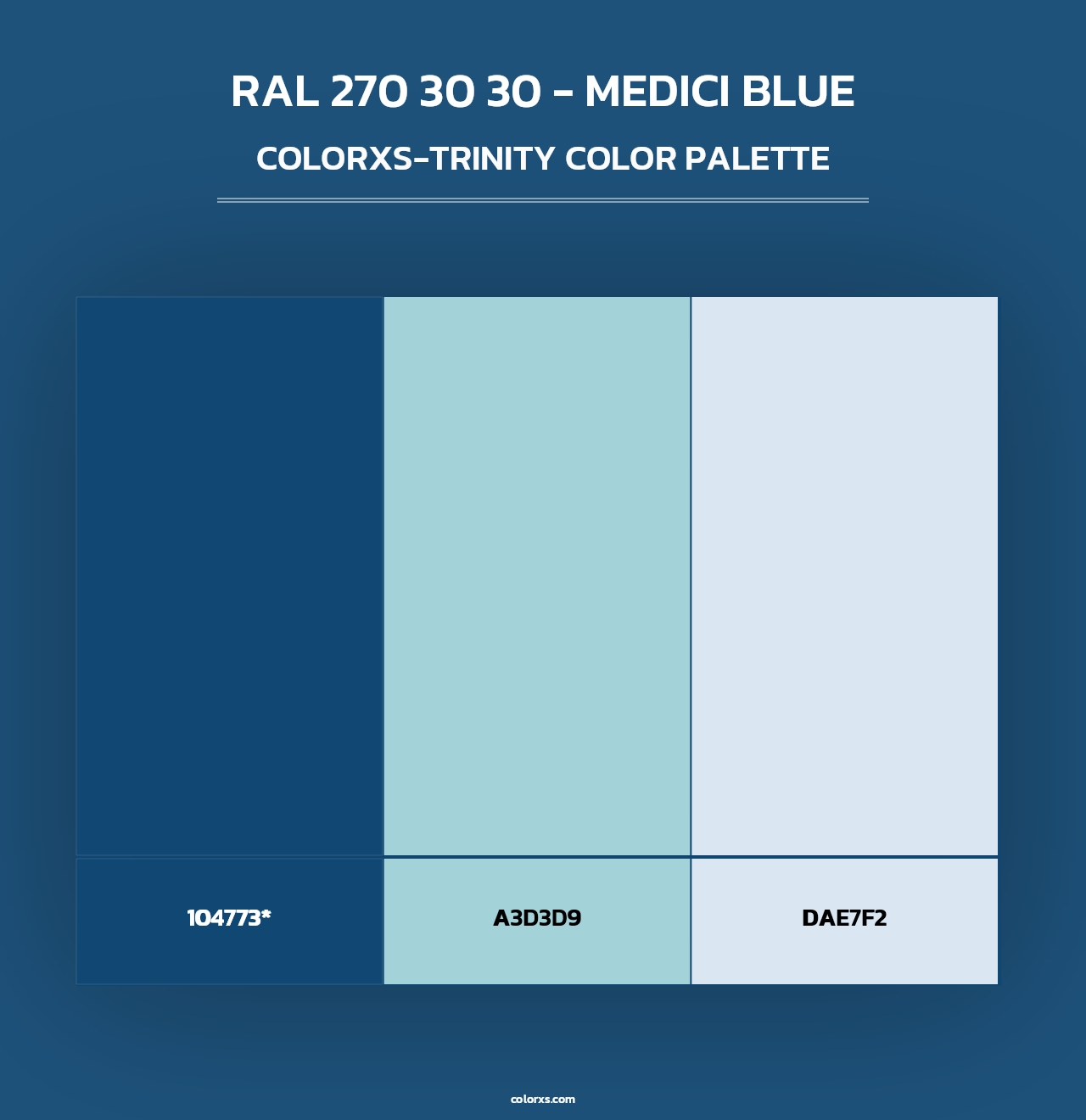 RAL 270 30 30 - Medici Blue - Colorxs Trinity Palette