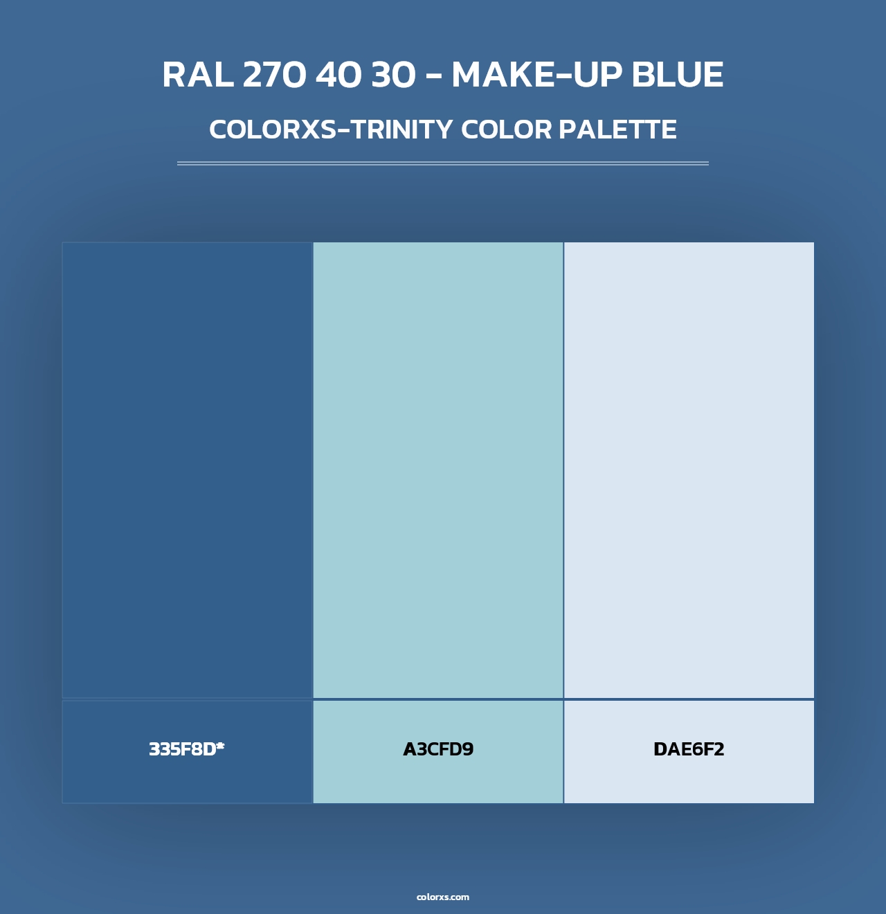 RAL 270 40 30 - Make-Up Blue - Colorxs Trinity Palette