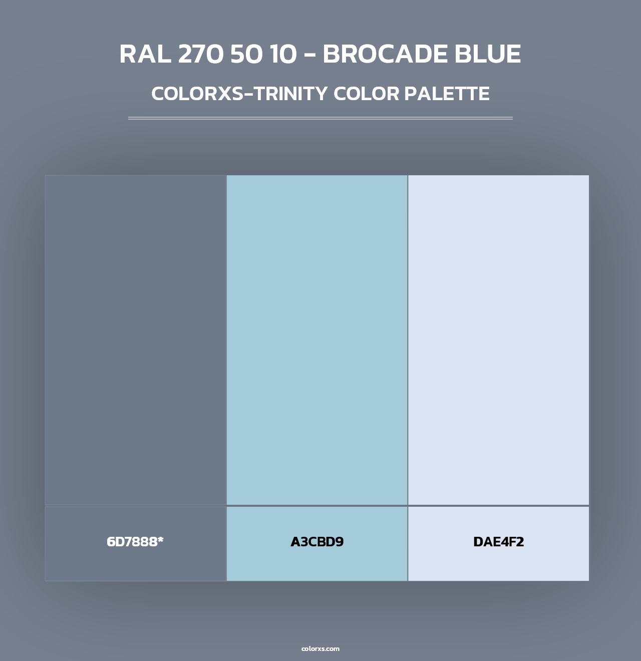 RAL 270 50 10 - Brocade Blue - Colorxs Trinity Palette