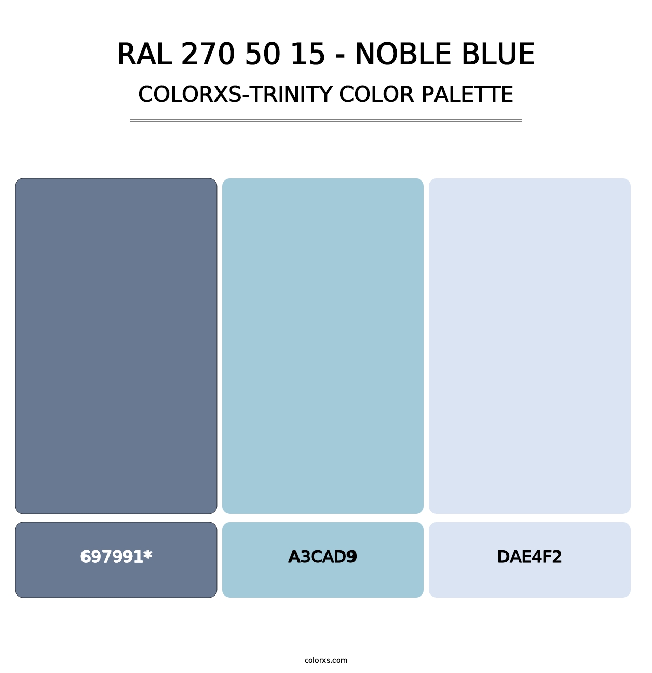 RAL 270 50 15 - Noble Blue - Colorxs Trinity Palette