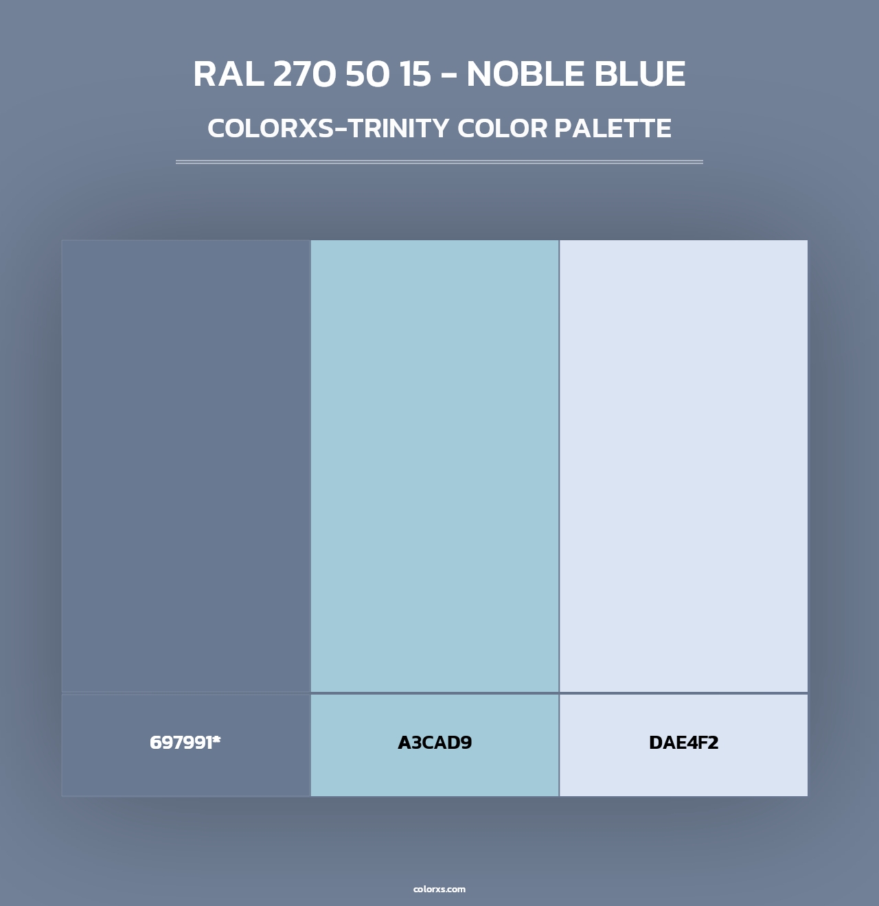 RAL 270 50 15 - Noble Blue - Colorxs Trinity Palette