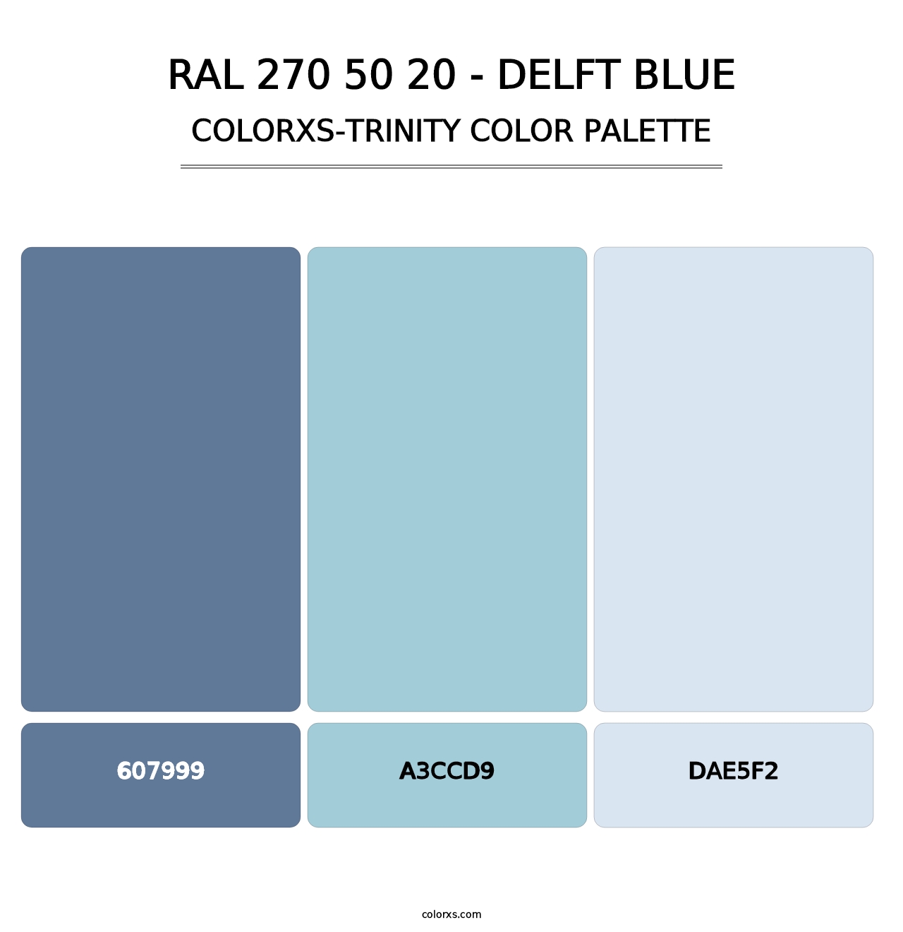 RAL 270 50 20 - Delft Blue - Colorxs Trinity Palette