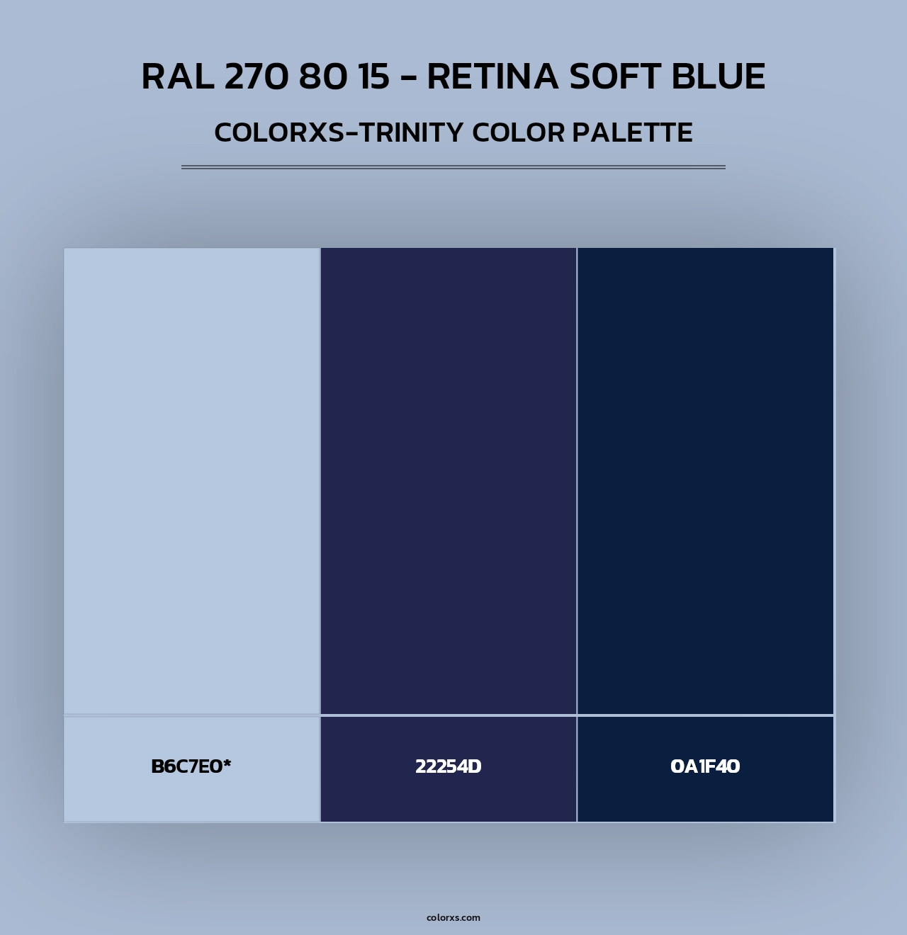 RAL 270 80 15 - Retina Soft Blue - Colorxs Trinity Palette