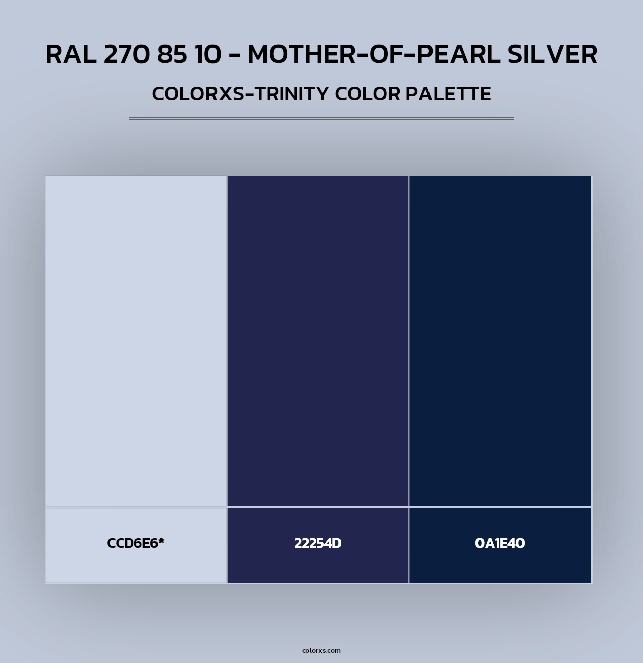 RAL 270 85 10 - Mother-Of-Pearl Silver - Colorxs Trinity Palette