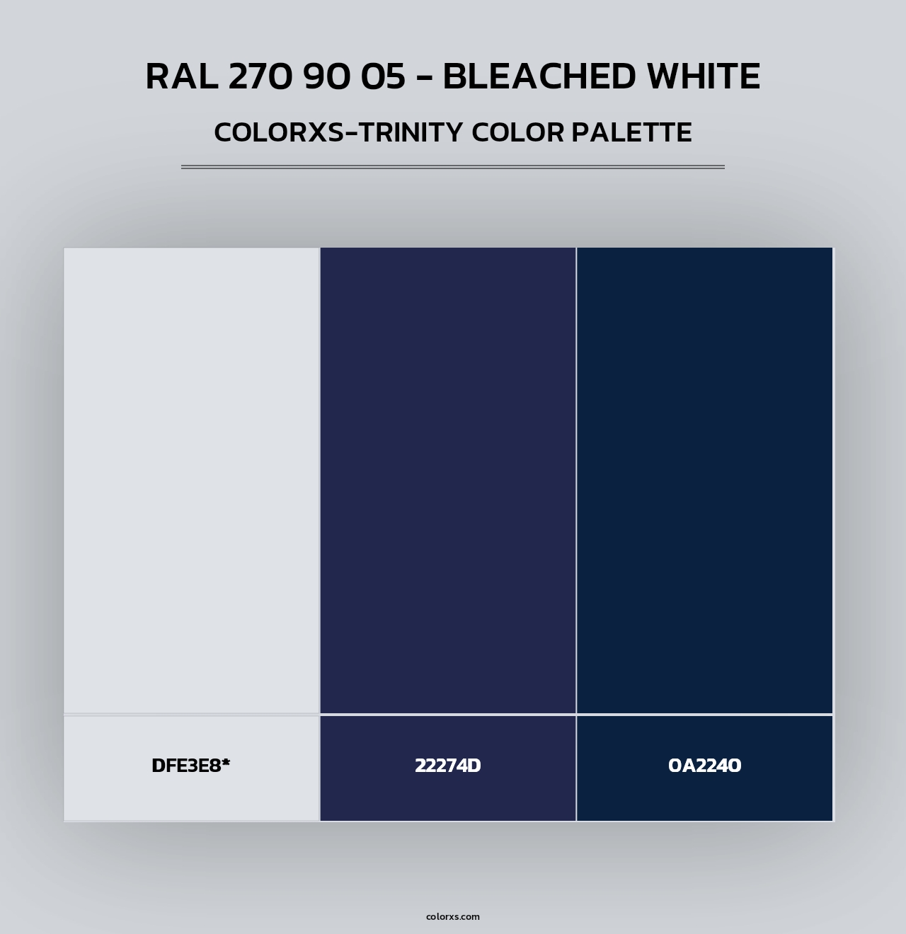 RAL 270 90 05 - Bleached White - Colorxs Trinity Palette