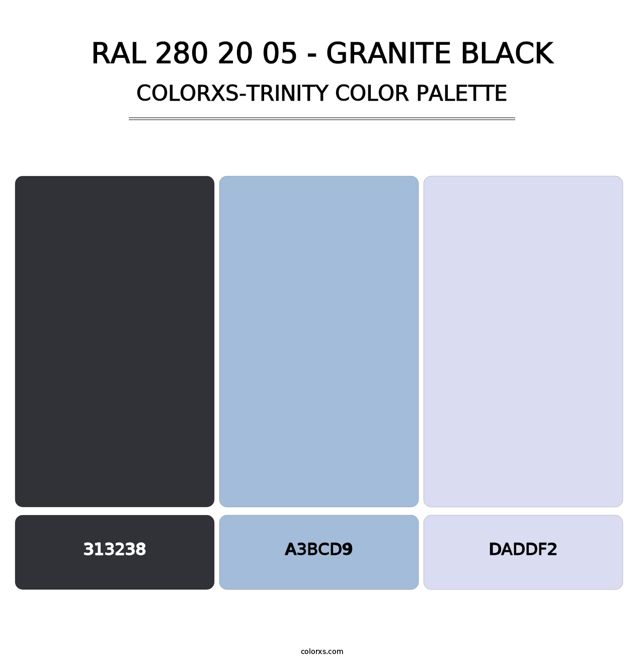 RAL 280 20 05 - Granite Black - Colorxs Trinity Palette