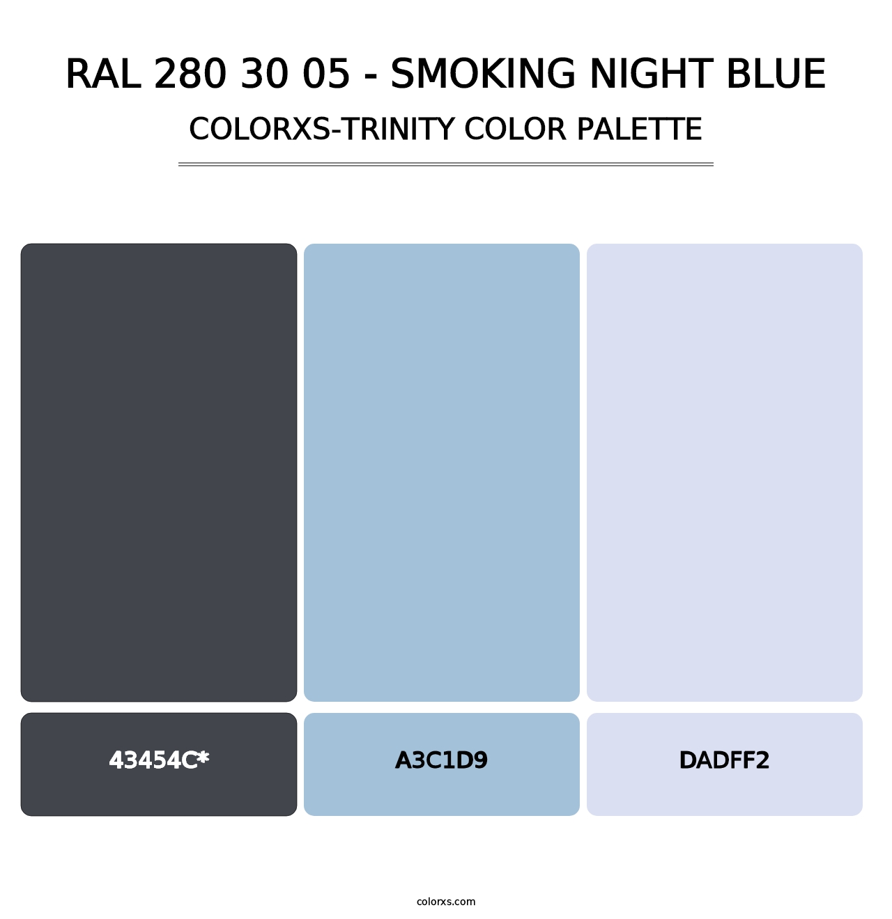 RAL 280 30 05 - Smoking Night Blue - Colorxs Trinity Palette