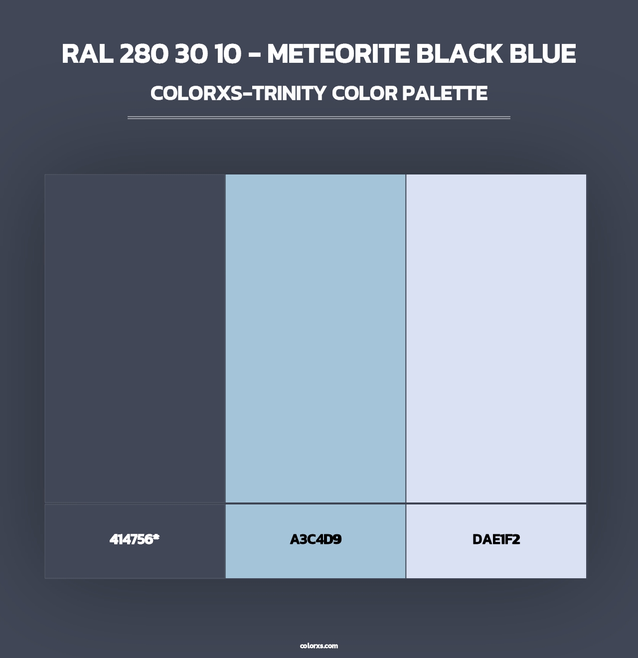 RAL 280 30 10 - Meteorite Black Blue - Colorxs Trinity Palette