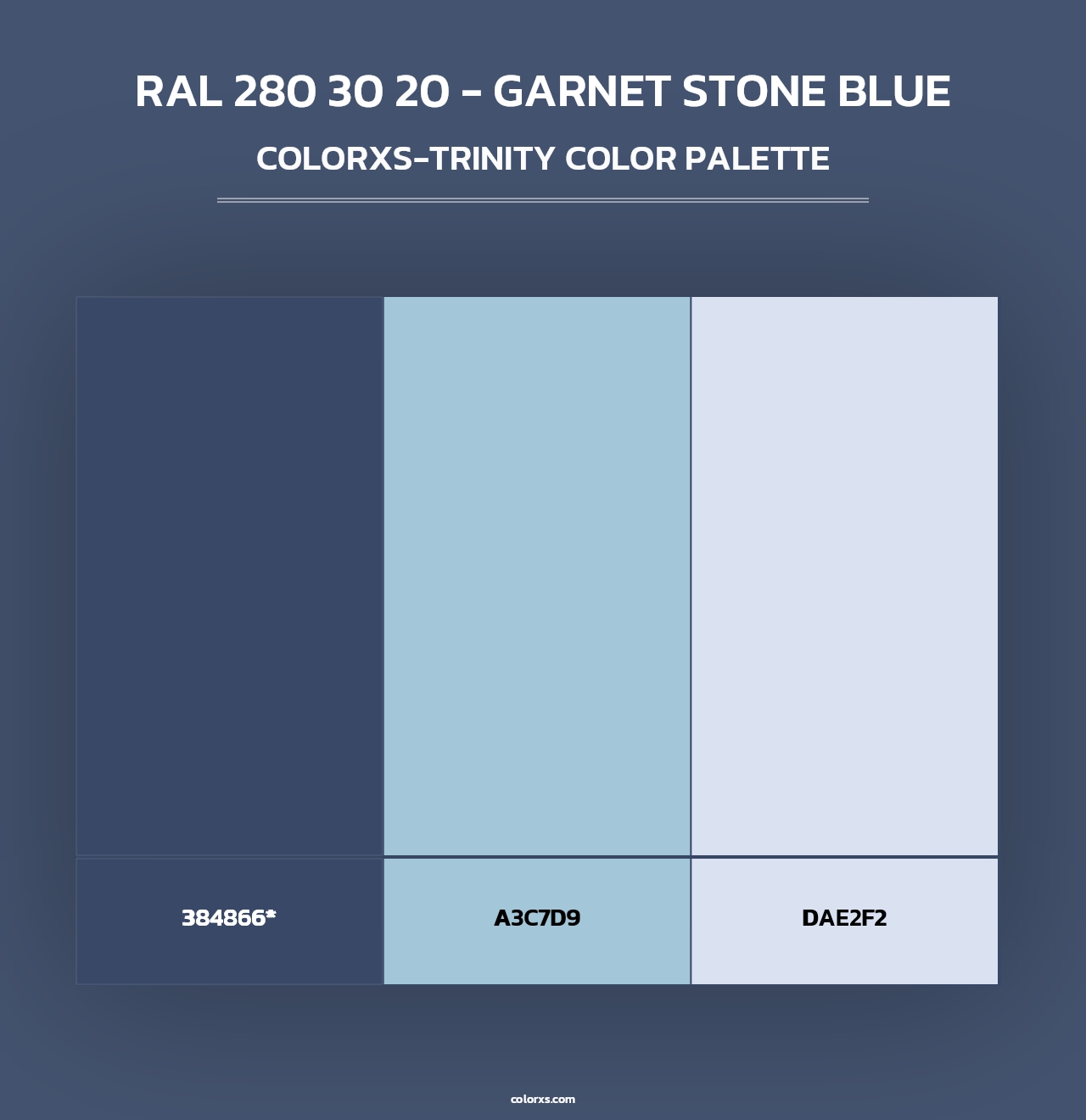 RAL 280 30 20 - Garnet Stone Blue - Colorxs Trinity Palette