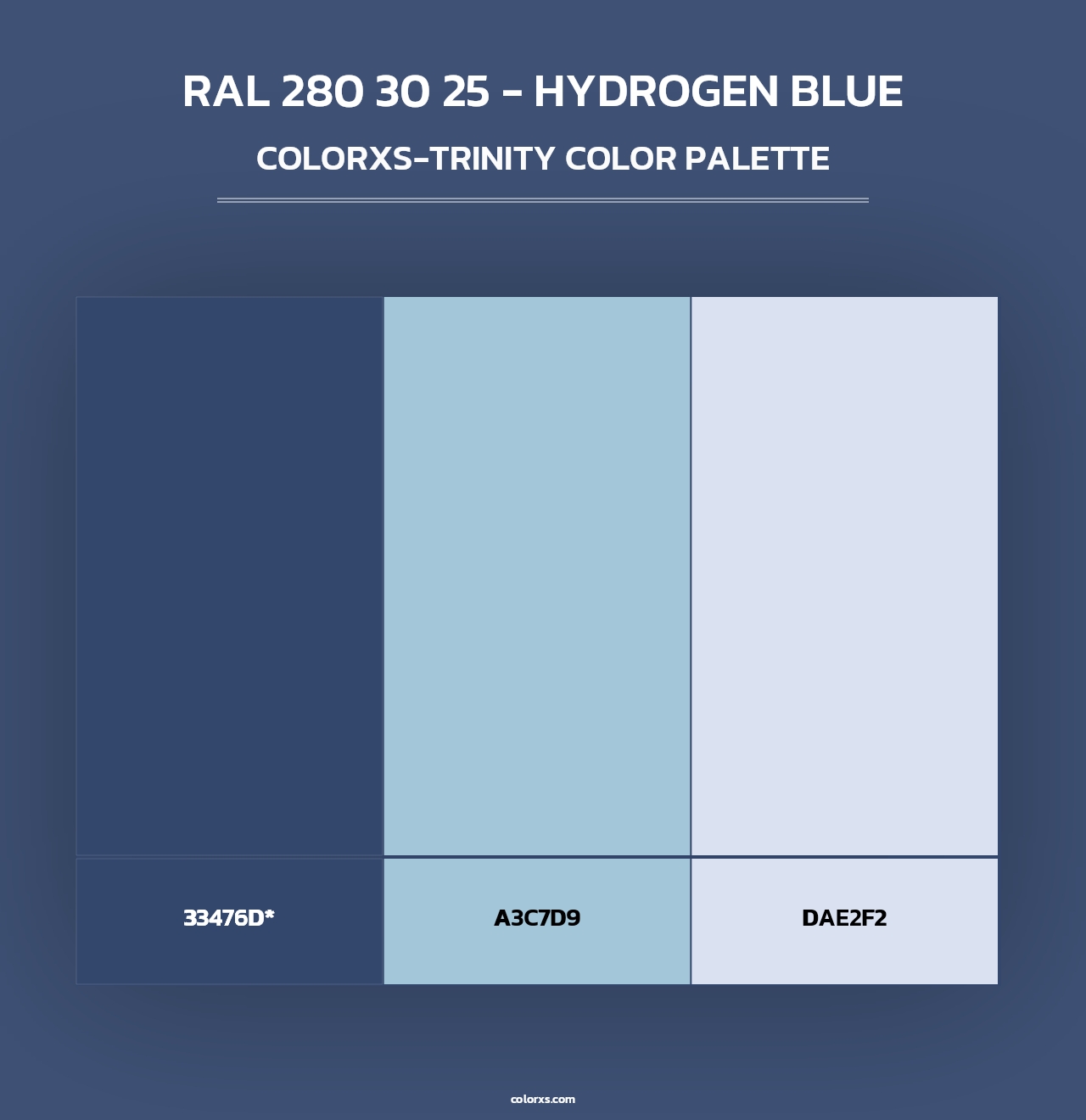RAL 280 30 25 - Hydrogen Blue - Colorxs Trinity Palette