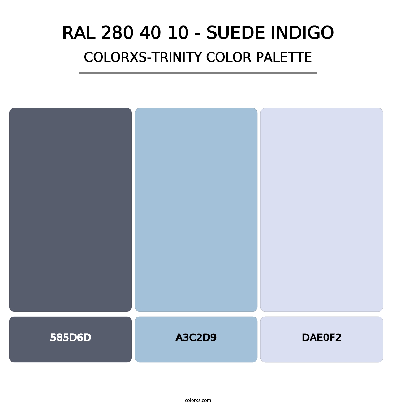 RAL 280 40 10 - Suede Indigo - Colorxs Trinity Palette