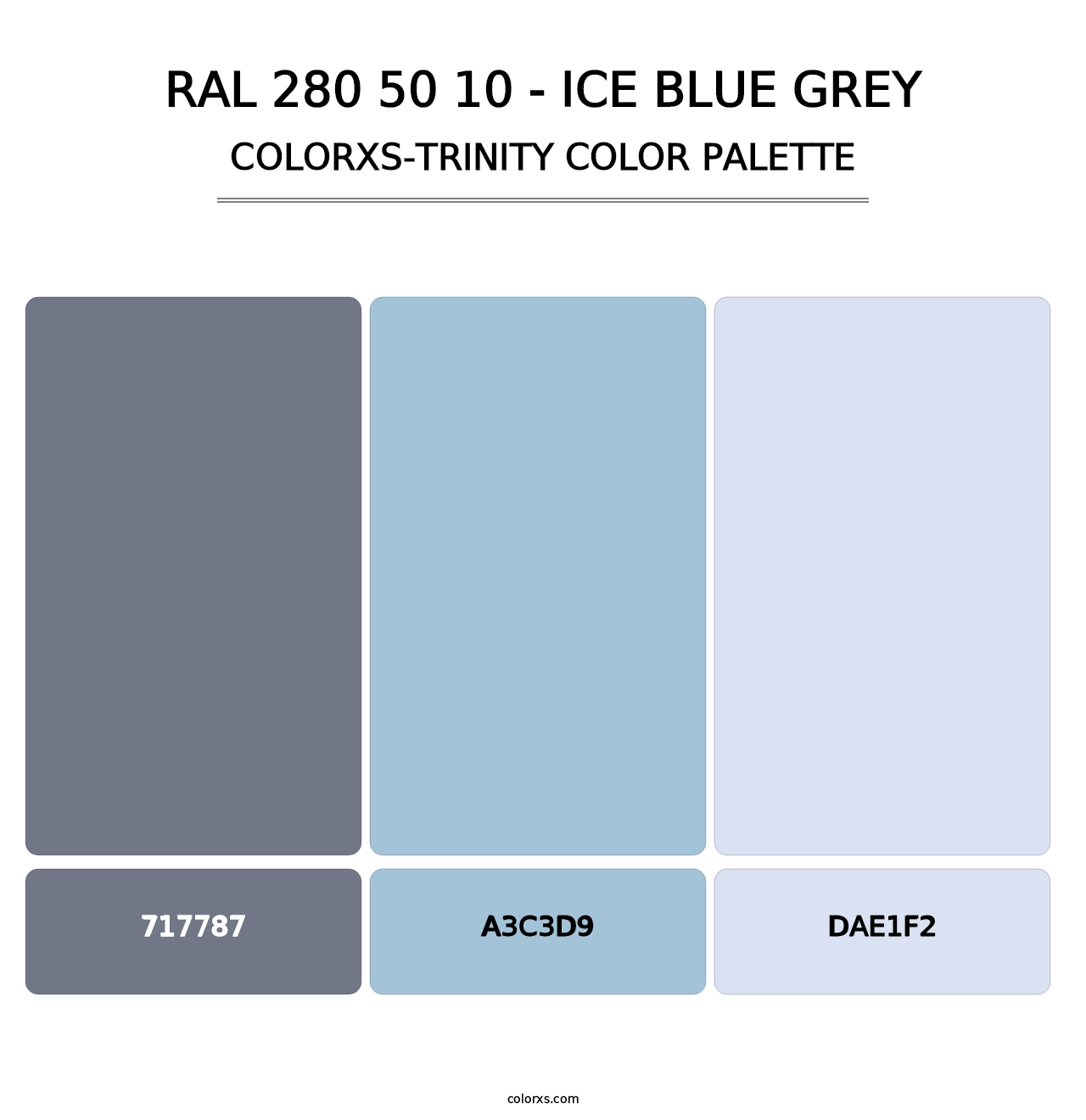 RAL 280 50 10 - Ice Blue Grey - Colorxs Trinity Palette