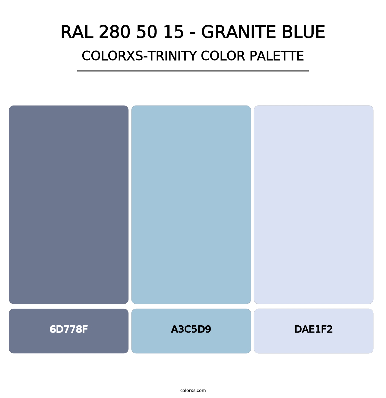 RAL 280 50 15 - Granite Blue - Colorxs Trinity Palette